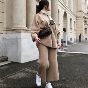 Oversized camel colored cardigan